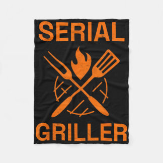 Serial Griller Grilling Bbq Grill Master Smoker Co Fleece Blanket