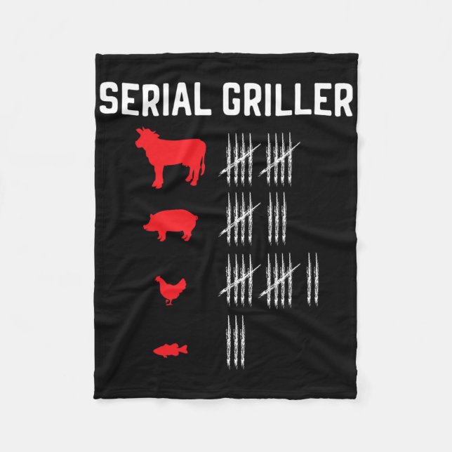 Serial Griller Grilling Grillmaster Rbecue Bbq  Fleece Blanket (Front)