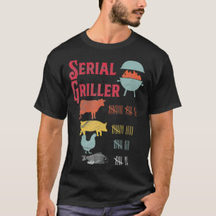 Serial Griller Vintage fun grilling BBQ Master Hal T-Shirt