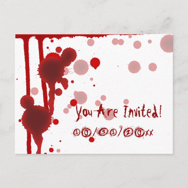 Serial Killer Halloween Party Invitation Postcard (Front)