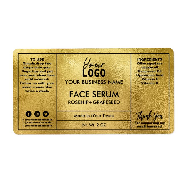 Série de face professionnelle Gold Modern (Devant)