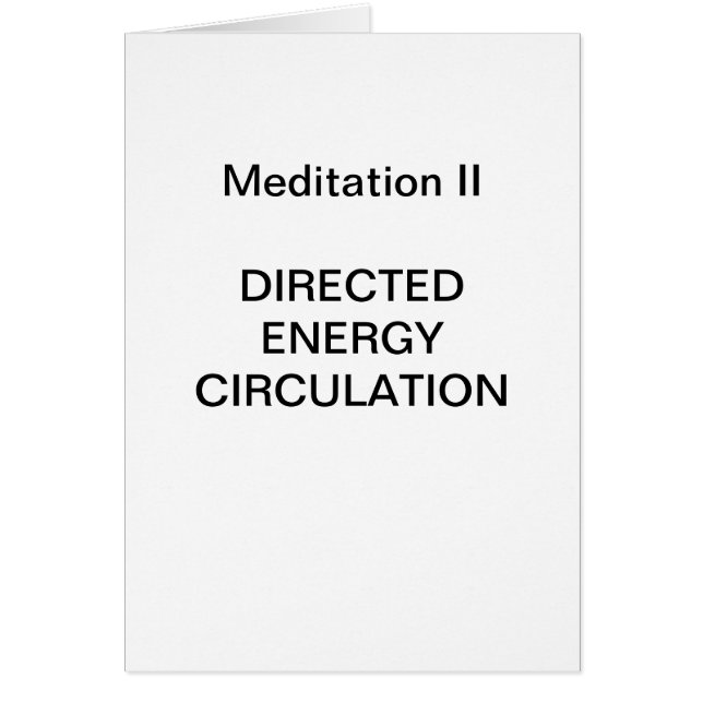 Série de méditation du DK : Méditation II - CARTE (Devant)