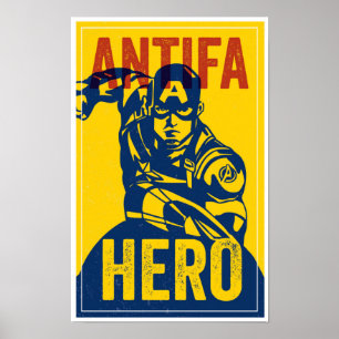 SÉRIE HÉROS ANTIFA : Affiche Captain American
