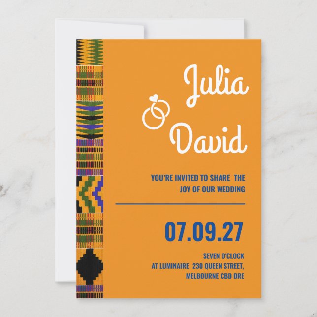 Série Kente Invitations (nouveau). (Devant)