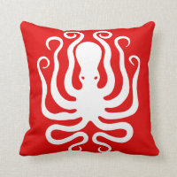 SÉRIE ROUGE DE COUSSIN DE POULPE. AUTRE COLORE