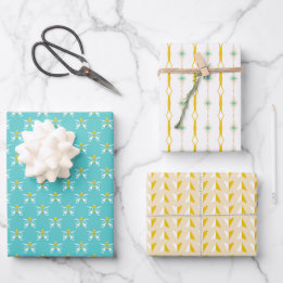 Série Soleil et Mer 6 Set de papier cadeau