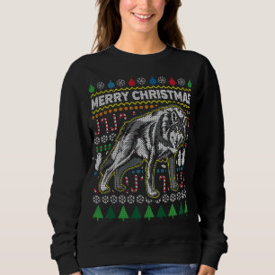 Série sur la faune de Wolf Ugly Christmas Sweat