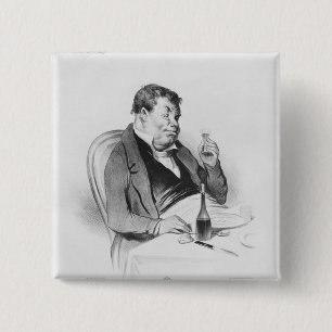 Series 'Galerie physionomique', Bordeaux 2 Inch Square Button