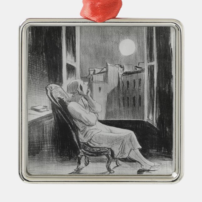 Series 'Les Bas-Bleus', O Moon Metal Ornament (Front)