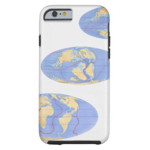 Series of illustrations of Earth 200 million Tough iPhone 6 Case