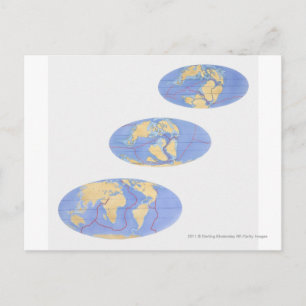 Series of Illustrations of Earth Postcard
