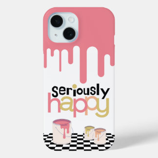 Sérieusement heureux iPhone 15 Coque