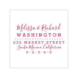 Serif & Script Wedding Return Address Self-inking Stamp