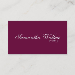 Serif Type 2 (Plum Background) Business Card