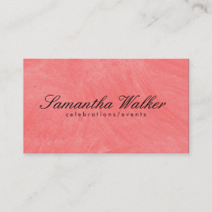 Serif Type / Brush Texture (Guava) Business Card
