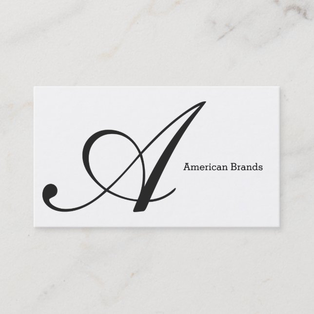 Serif Type Monogram (variation 3) Business Card (Front)