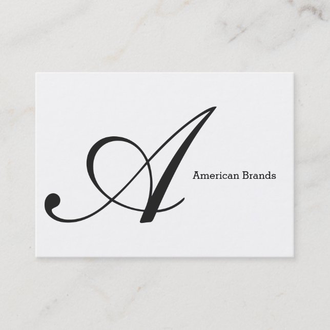 Serif Type Monogram (variation 3) Business Card (Front)