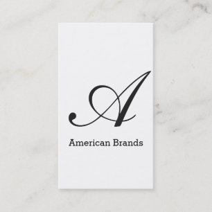 Serif Type Monogram (variation 3) Business Card