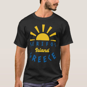 Serifos Island, Greece - Sunshine Men's Black T-Shirt