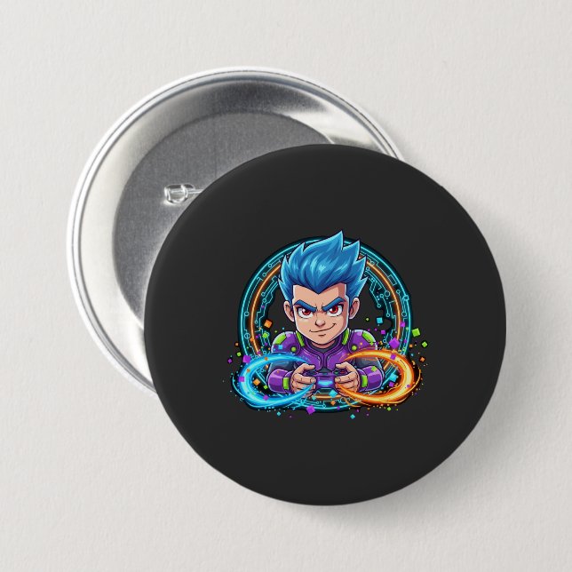 Serious About Funny Gaming  3 Inch Round Button (Front & Back)