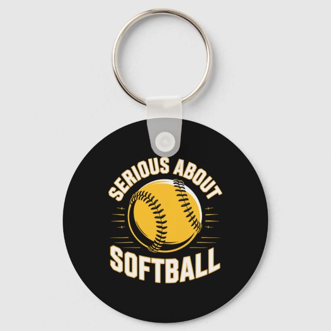 Serious About Softll Funny _2  Keychain (Front)