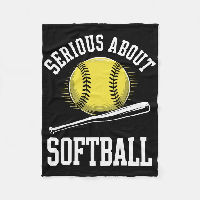 Serious About Softll Funny  Fleece Blanket (Front)