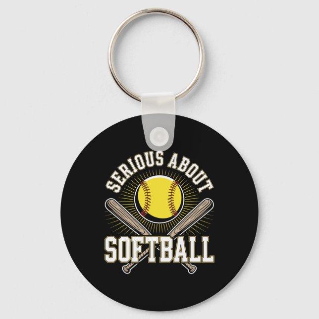 Serious About Softll Funny Softll Player  Keychain (Front)