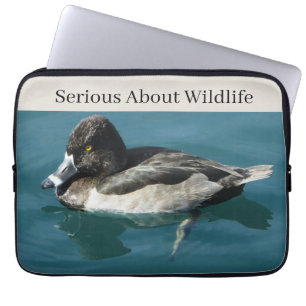 Serious About Wildlife Duck Nature Photography Laptop Sleeve