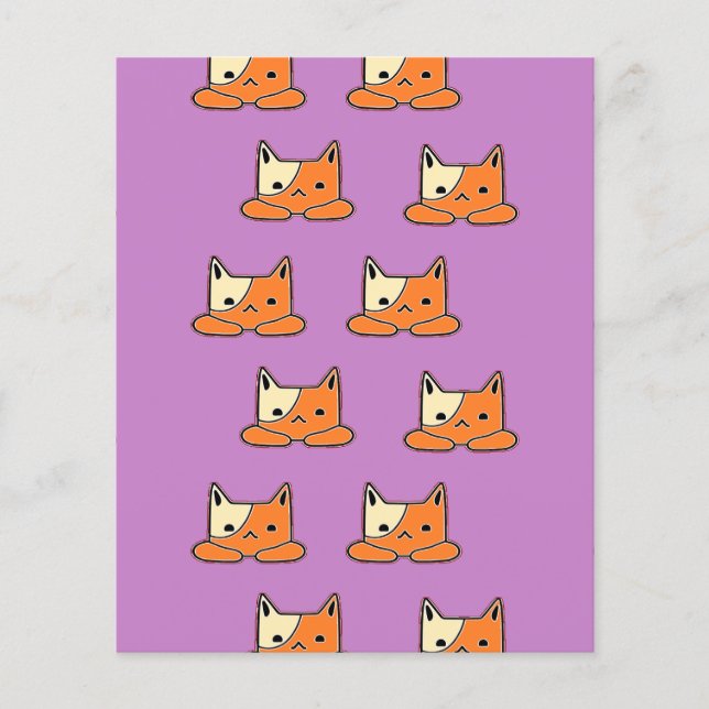 Serious cats on purple (Front)