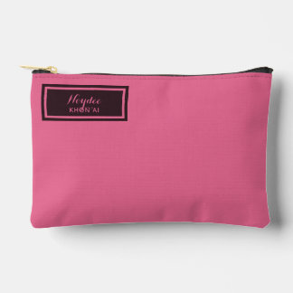 Serious Classic Minimal Simple Pink Accessory Pouch