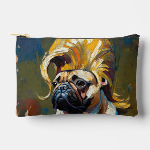 Serious Dog Oil Painting (#7) Accessory Pouch