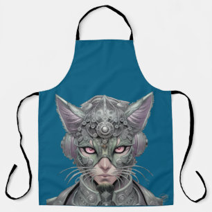 Serious Feline Being Apron