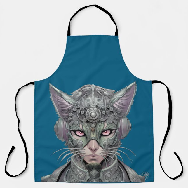 Serious Feline Being Apron (Front)