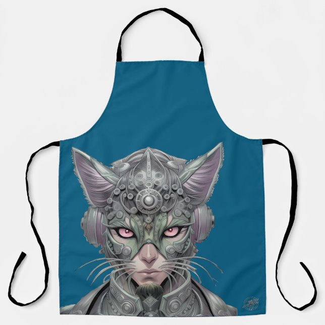 Serious Feline Being Apron (Front)