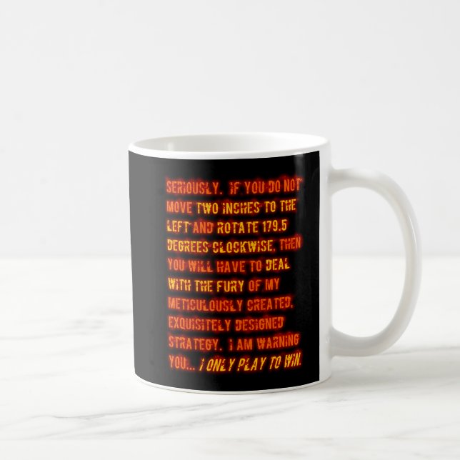 Serious Gamer - Orange Coffee Mug (Right)