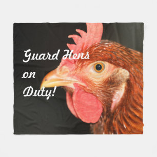 Serious hen fleece blanket