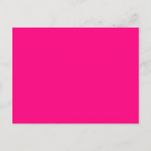 Serious Hot Pink Colour Bright Trend Template Blan Postcard