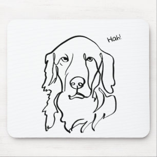Serious Side of Golden Retrievers: Personalise Mouse Pad
