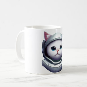 Serious space cat coffee mug
