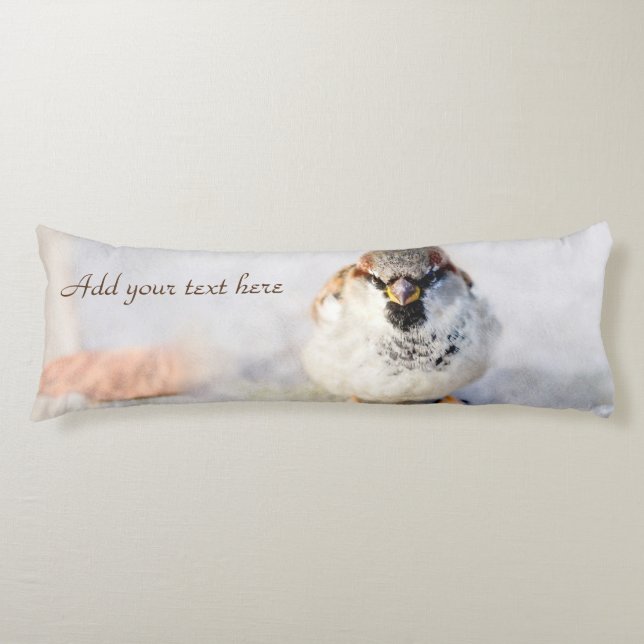 Serious Sparrow Body Pillow (Front)
