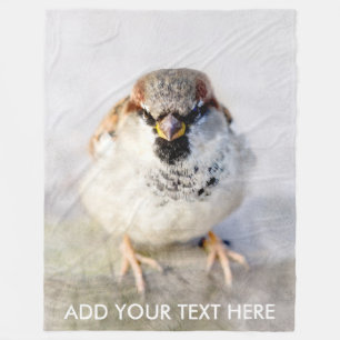 Serious Sparrow Fleece Blanket