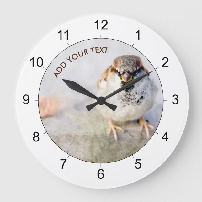 Serious Sparrow Large Clock (Front)