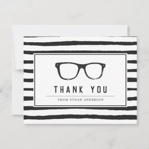 Serious Spectacles   Funny Customized Thank You Card