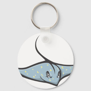 Serious Stingray Fish Keychain