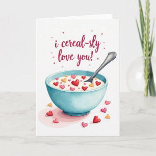 Seriously Cereal Love Card