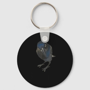 Seriously Funny Crow Sarcastic Quote Keychain