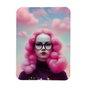 Seriously Pink Hair Magnet