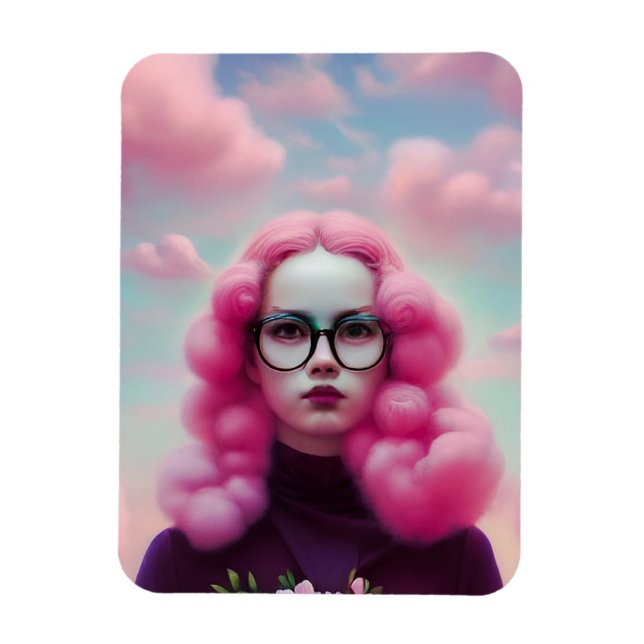 Seriously Pink Hair Magnet (Vertical)