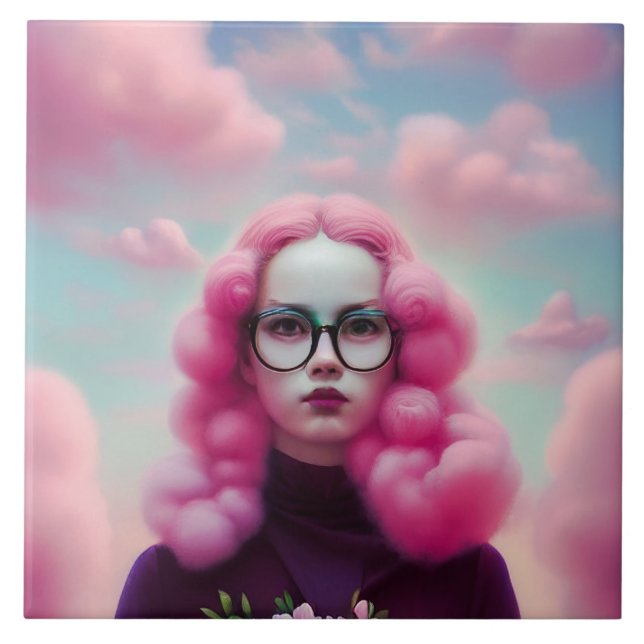 Seriously Pink Hair Tile (Front)