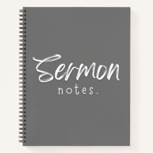 Sermon Notes Spiral Notebook